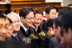  주일 3부 '장로장립, 안수집사임직예배'