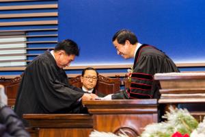  주일 3부 '장로장립, 안수집사임직예배'