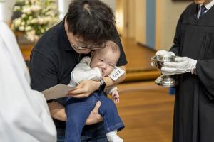  주일 부활절 세례예식