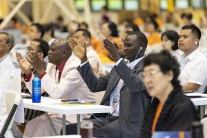  하계대성회 셋째날 해외 아카데미 수료식